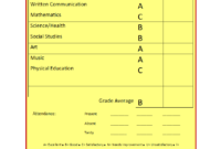 School Report Template within Result Card Template