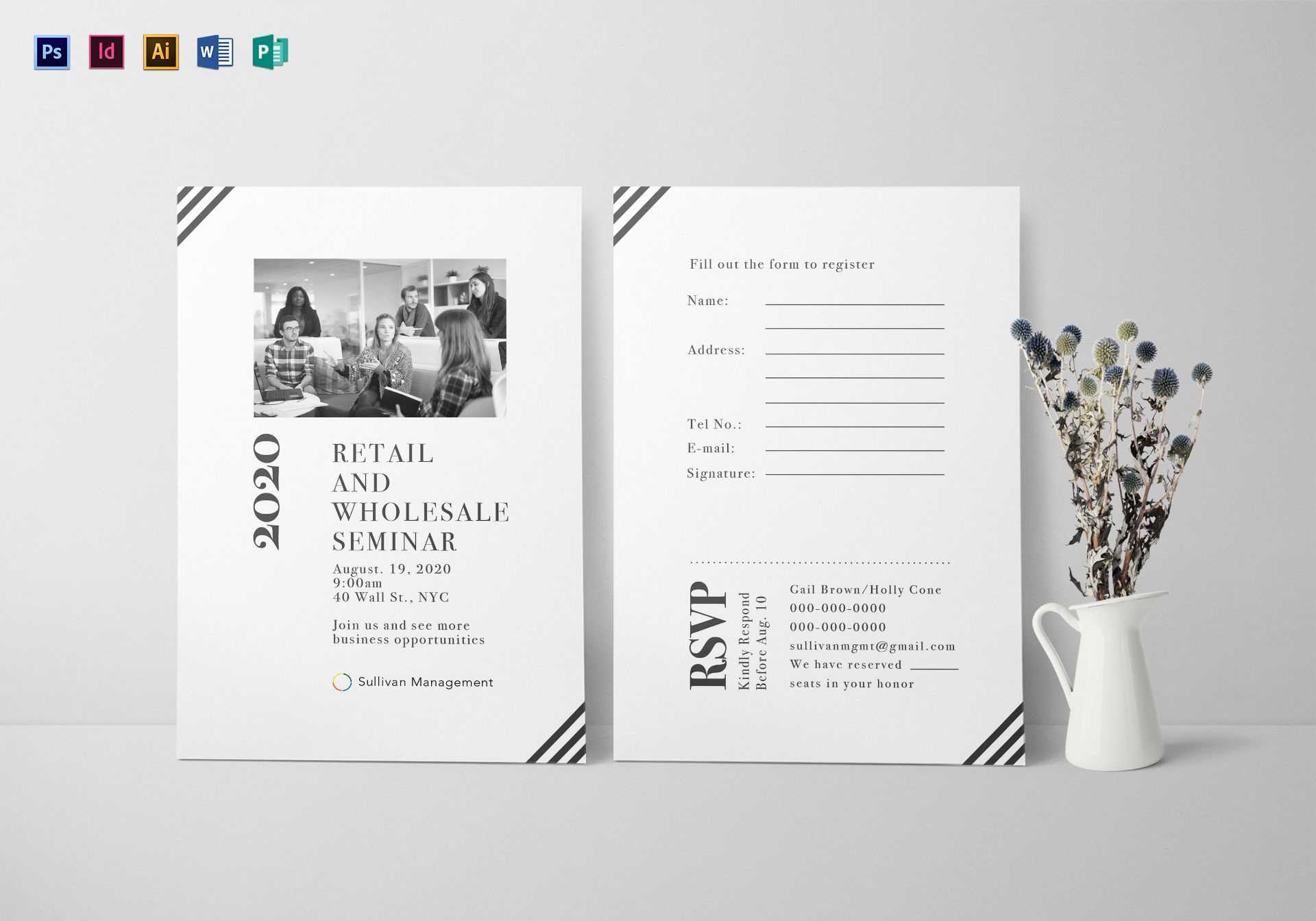 Seminar Invitation Card Template Inside Seminar Invitation Card Template