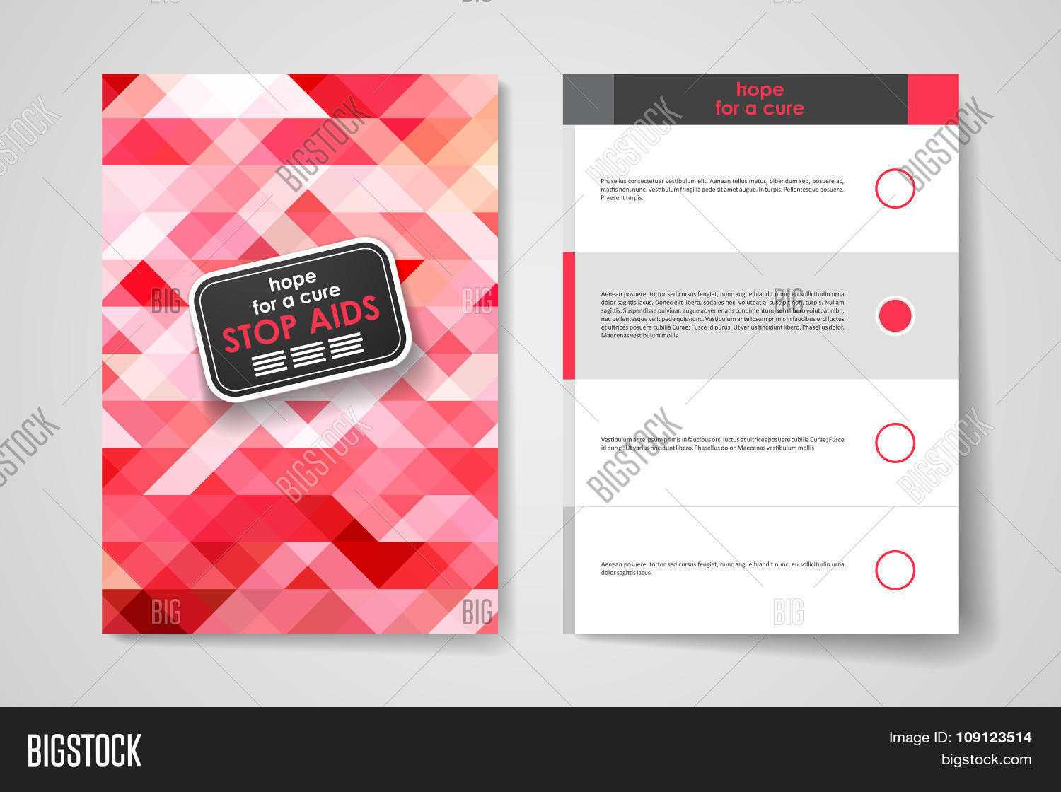 Set Brochure, Poster Vector & Photo (Free Trial) | Bigstock Pertaining To Hiv Aids Brochure Templates