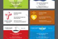 Set Christian Business Cards For The Church for Christian Business Cards Templates Free