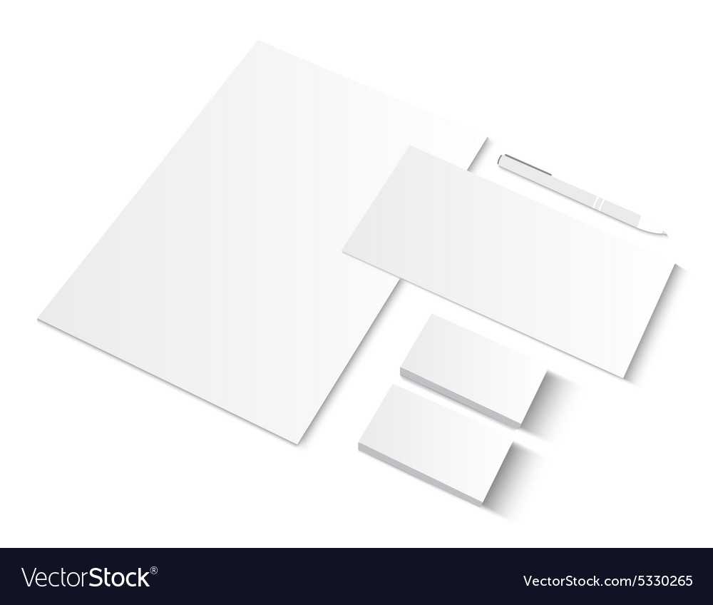 Set Of Ci Blank Templates With Business Cards Inside Plain Business Card Template