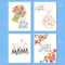 Set Of Mother's Day Cards Templates With Quotes In Spanish Within Mothers Day Card Templates
