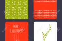 Set Of Winter Small Card Templates. Collection For Christmas.. regarding Small Greeting Card Template