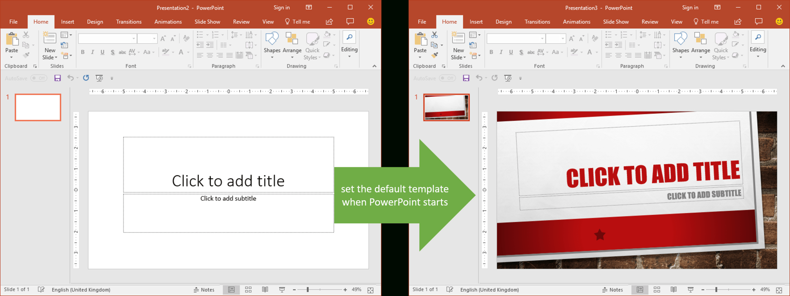 Set The Default Template When Powerpoint Starts | Youpresent For How To Change Template In Powerpoint