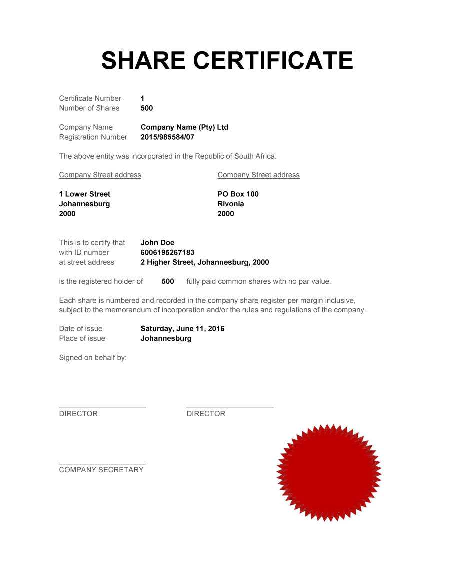 Share Certificate Format – Calep.midnightpig.co In Template For Share Certificate