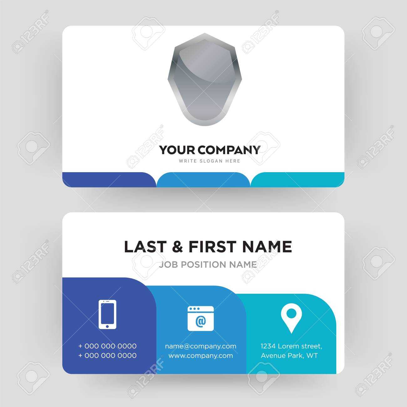 Shield, Business Card Design Template, Visiting For Your Company, Modern  Creative And Clean Identity Card Vector Pertaining To Shield Id Card Template