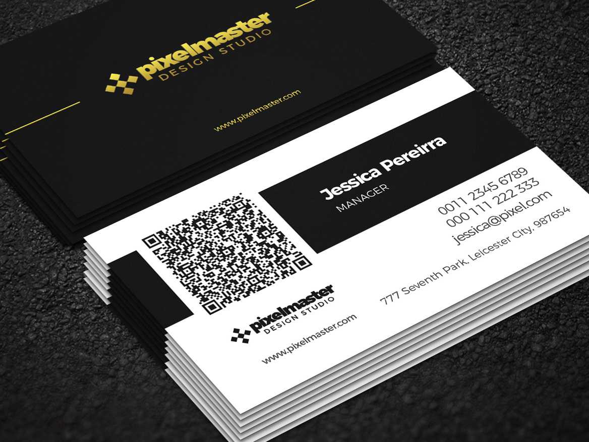 Simple Business Card With Qr Codenisa Toon On Dribbble For Qr Code Business Card Template
