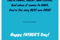 Simple Father's Day Card Template pertaining to Fathers Day Card Template