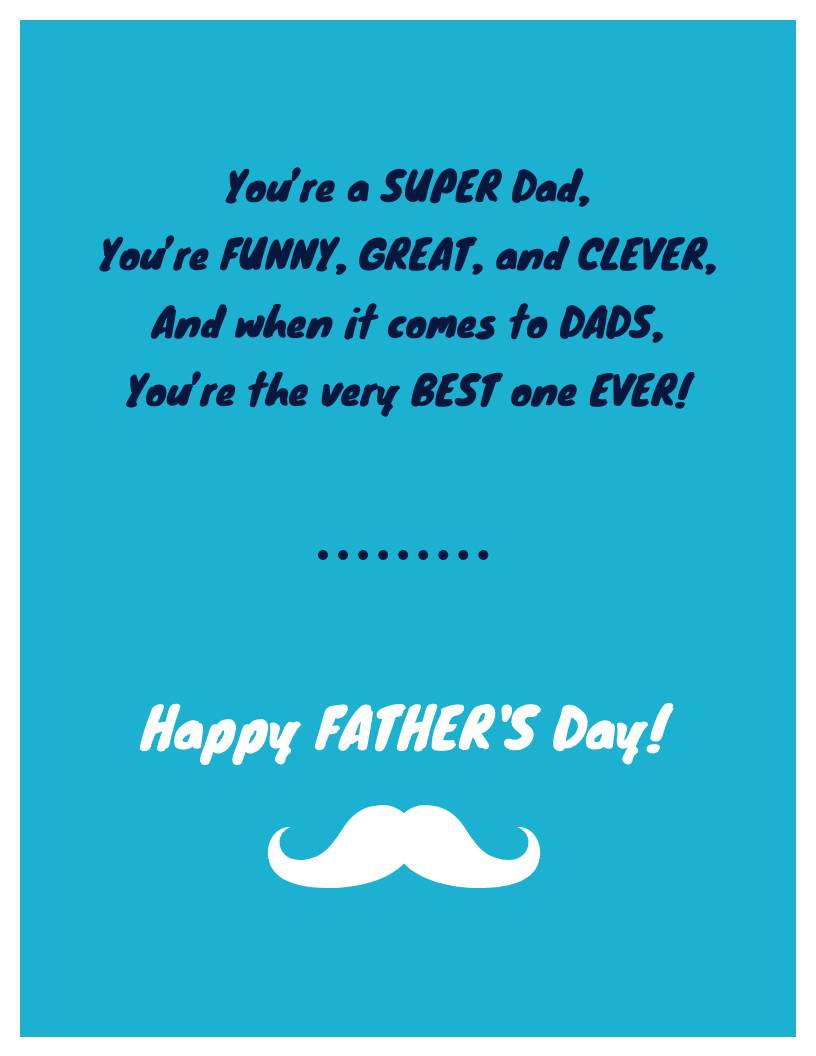 Simple Father's Day Card Template Pertaining To Fathers Day Card Template
