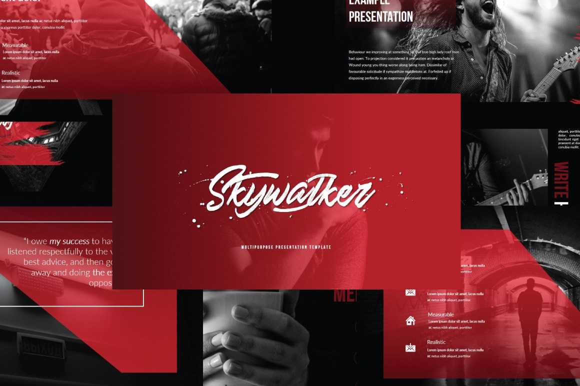 Skywalker Modern Powerpoint Template – Just Free Slides Intended For Powerpoint Photo Slideshow Template