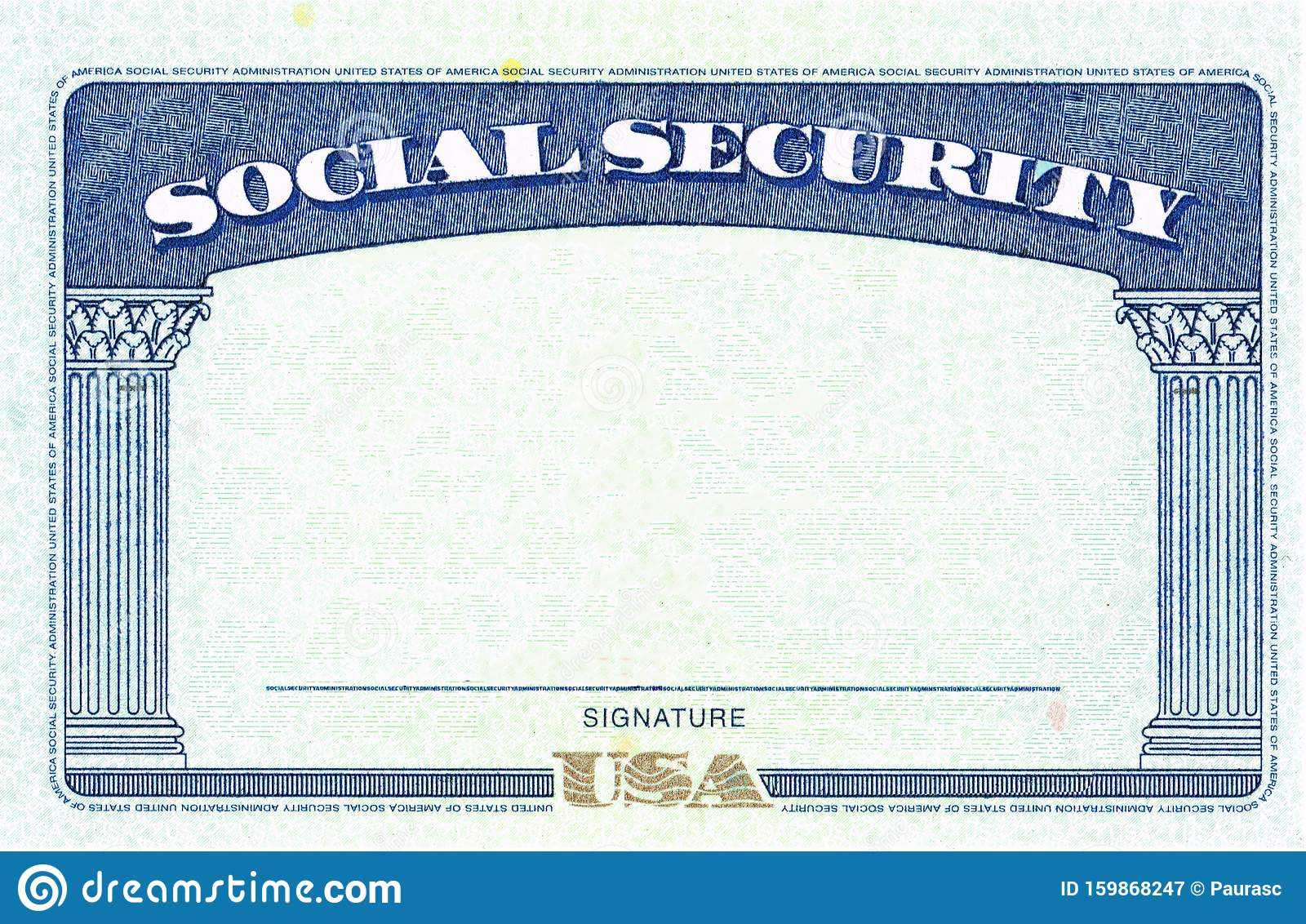 Social Security Card Blank Stock Image. Image Of Emigration Intended For Blank Social Security Card Template