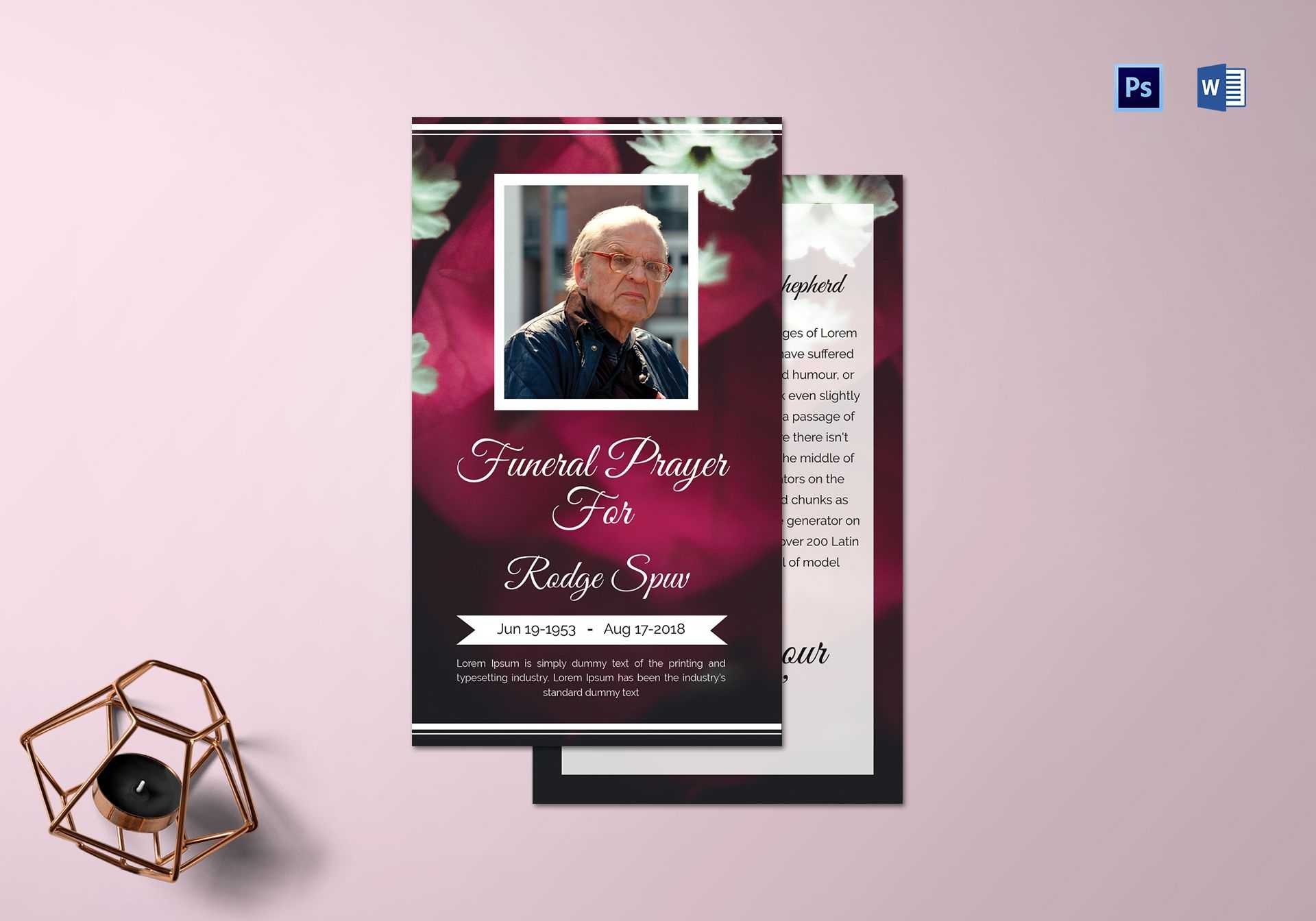 Special Funeral Prayer Card Template With Regard To Prayer Card Template For Word