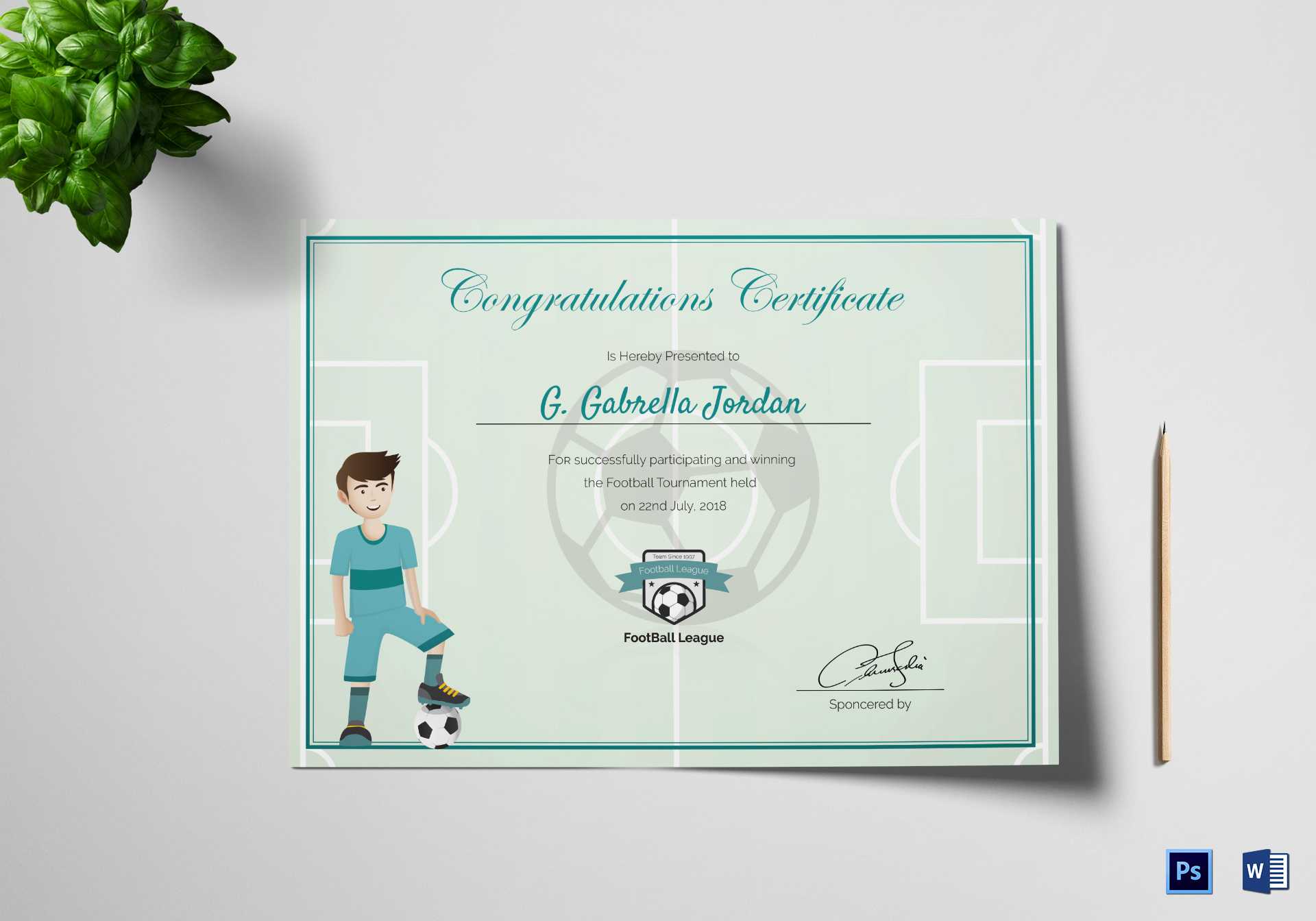 Sports Award Winning Congratulation Certificate Template Regarding Sports Award Certificate Template Word