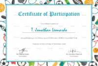 Sports Participation Certificates - Calep.midnightpig.co pertaining to Athletic Certificate Template