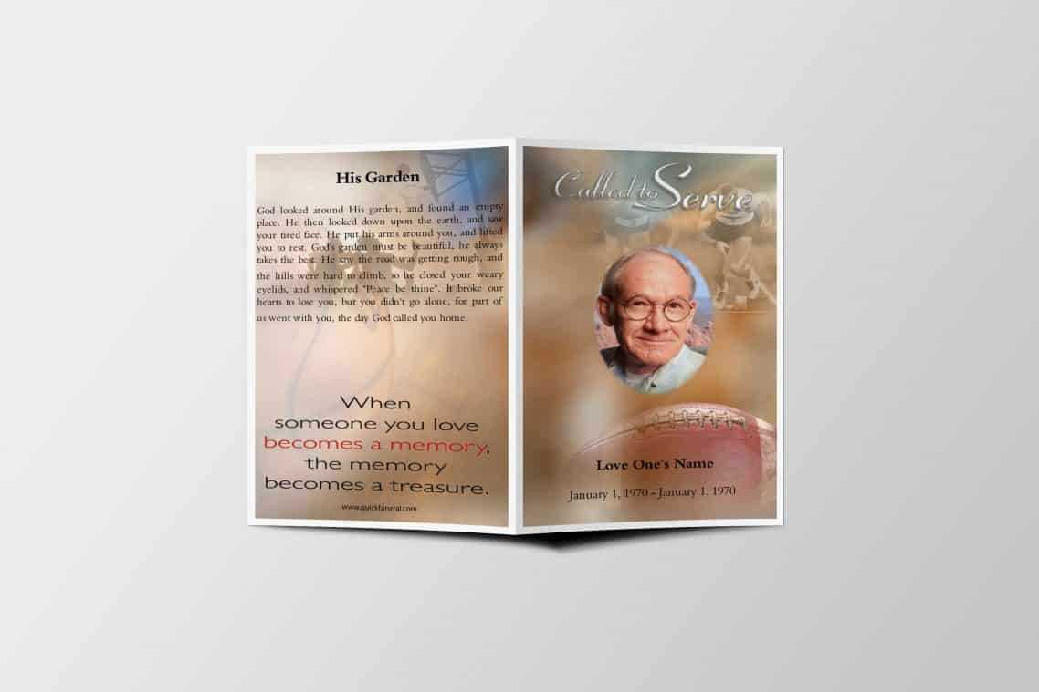 Sports Prayer Card With Memorial Cards For Funeral Template Free
