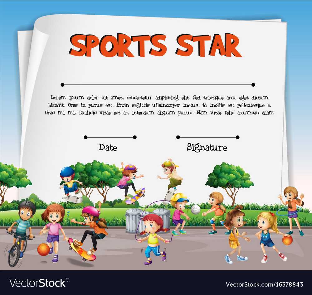 Sports Star Certificate Template With Kids Regarding Star Of The Week Certificate Template