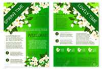 Spring Flowers Welcome Brochure Template Design inside Welcome Brochure Template