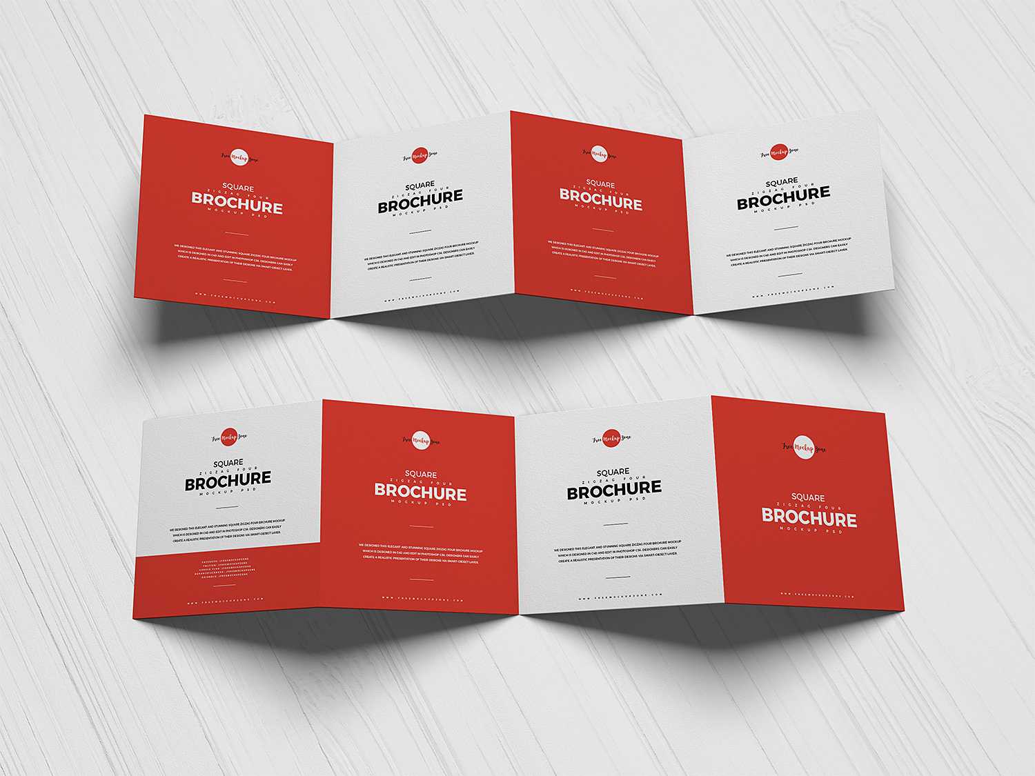 Square 4 Fold Brochure Free Mockup | Free Mockup Pertaining To Quad Fold Brochure Template