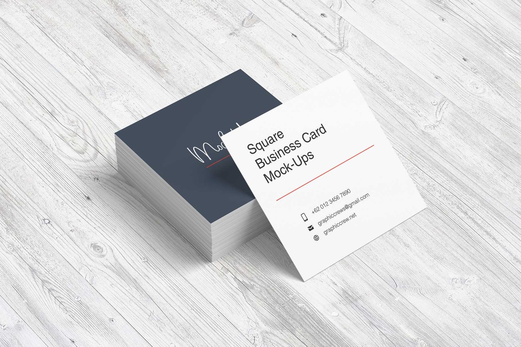 Square Business Card Mockup – Calep.midnightpig.co For Ibm Business Card Template