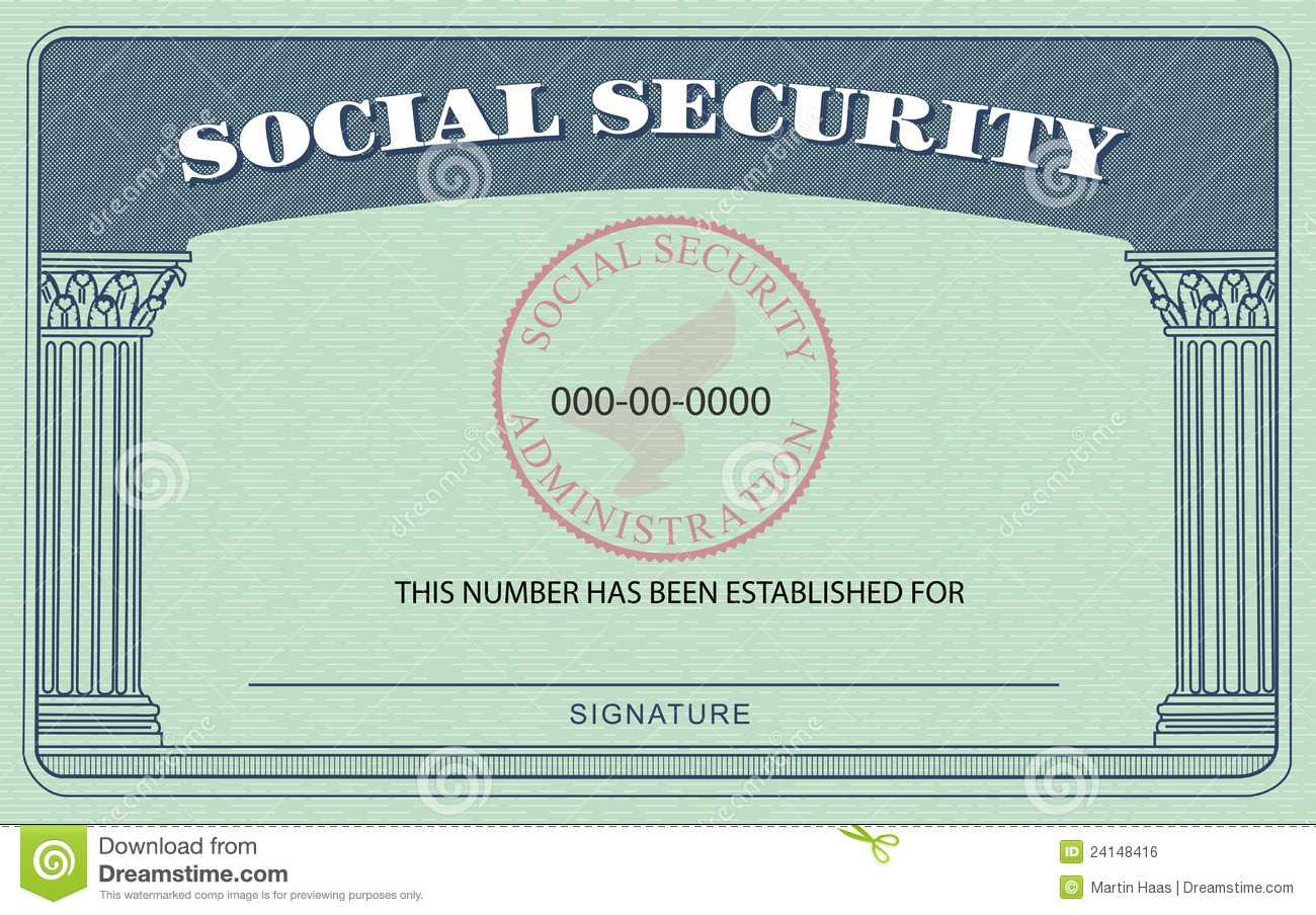 Ssn Card Template. Social Security Card Royalty Free Stock Pertaining To Social Security Card Template Free