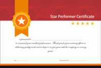 Star Performer Certificate Templates - Calep.midnightpig.co for Star Performer Certificate Templates