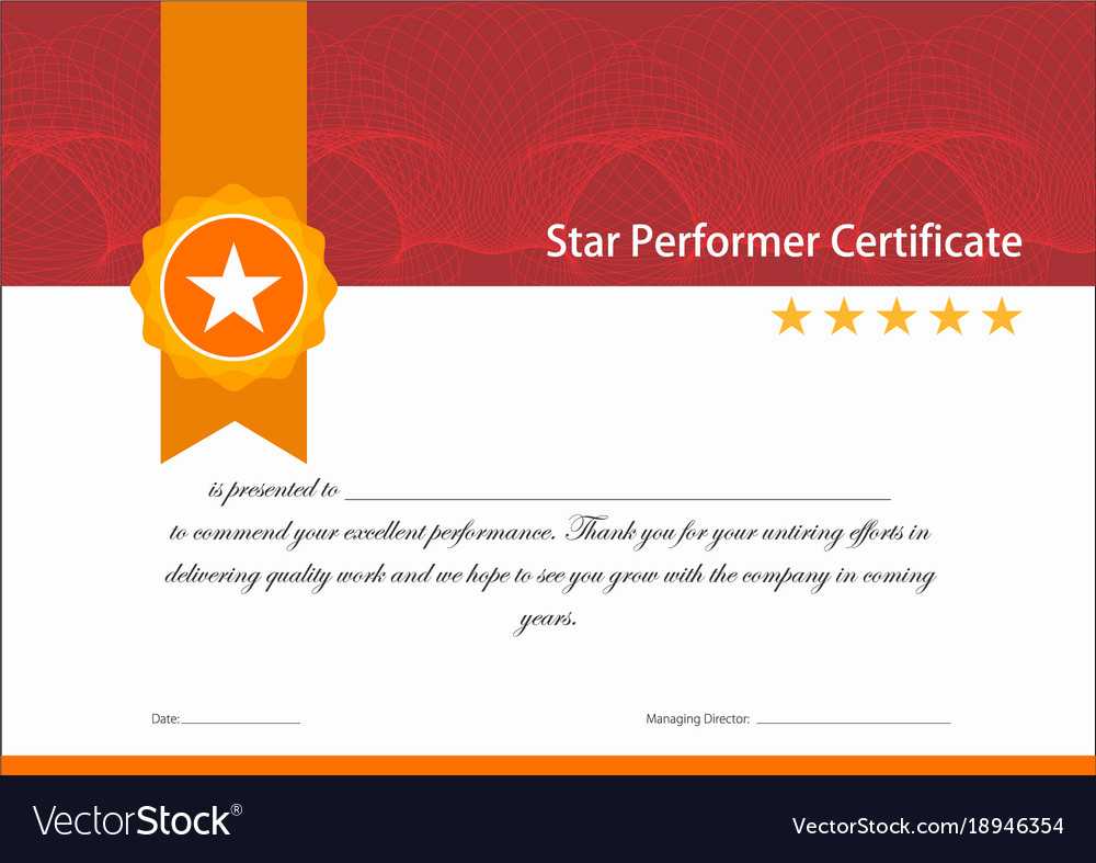 Star Performer Certificate Templates – Calep.midnightpig.co For Star Performer Certificate Templates