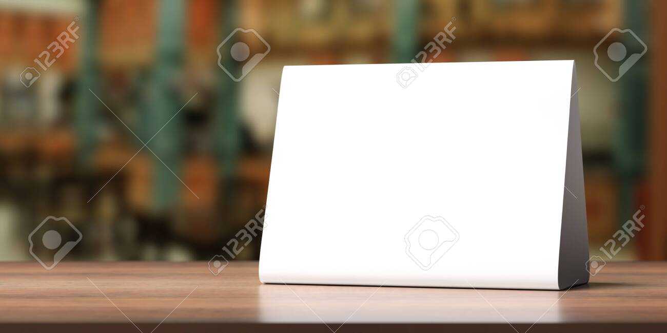 Stock Illustration With Table Reservation Card Template