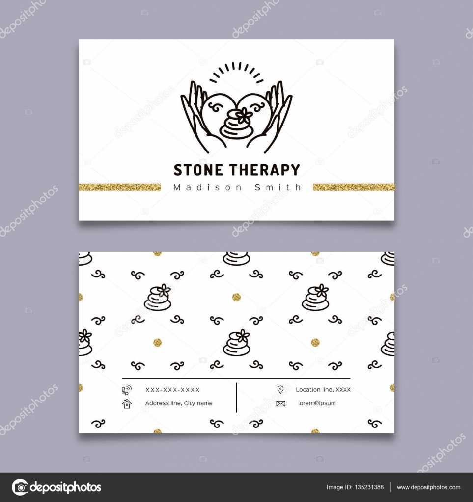 Stone Therapy Business Card. Massage, Beauty Spa, Relax Within Massage Therapy Business Card Templates