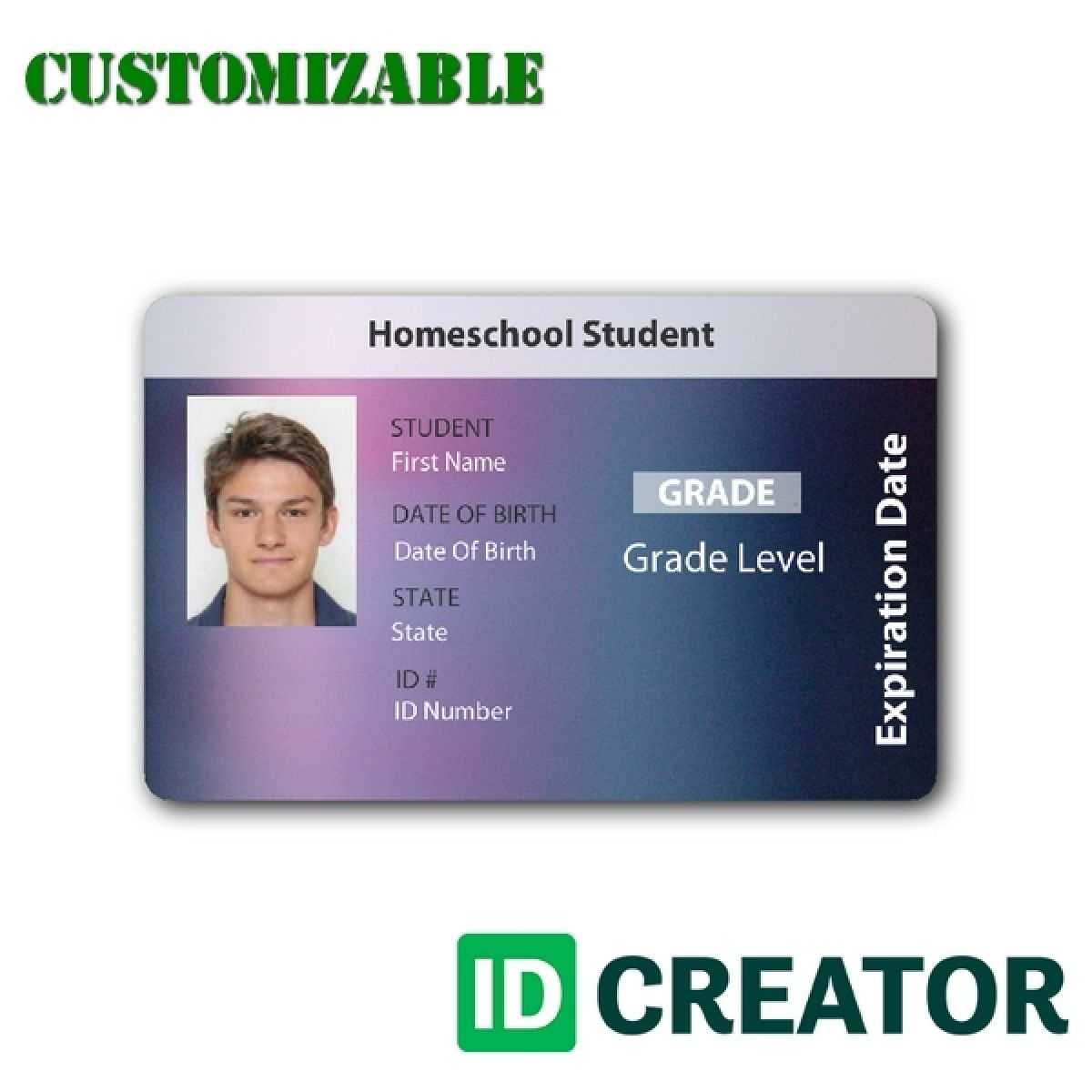 Student Id Template – Calep.midnightpig.co Intended For Isic Card Template