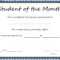 Student Of The Month Certificates Free – Calep.midnightpig.co Inside Free Printable Student Of The Month Certificate Templates