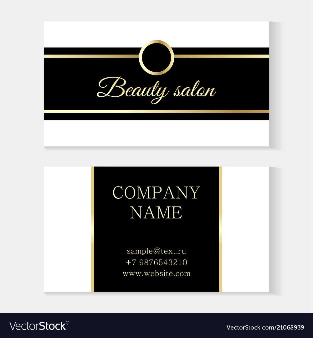 Stylish Beauty Salon Template Business Card Black Within Hairdresser Business Card Templates Free