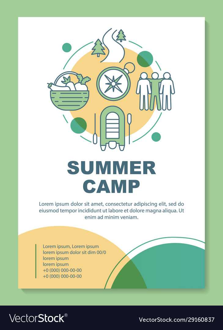 Summer Camp Country Holiday Brochure Template With Regard To Country Brochure Template