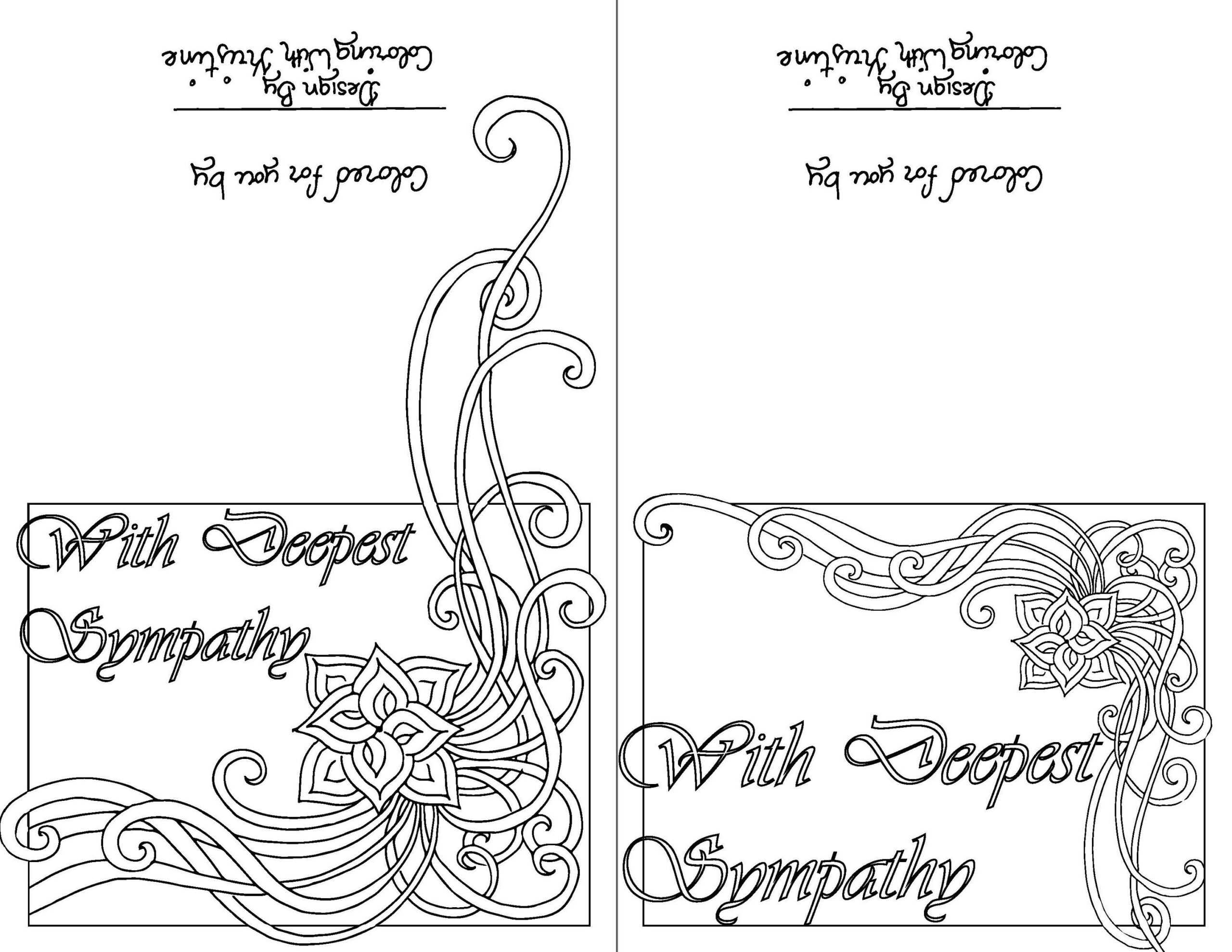 Sympathy Coloring Pages – Dalep.midnightpig.co Pertaining To Sorry For Your Loss Card Template