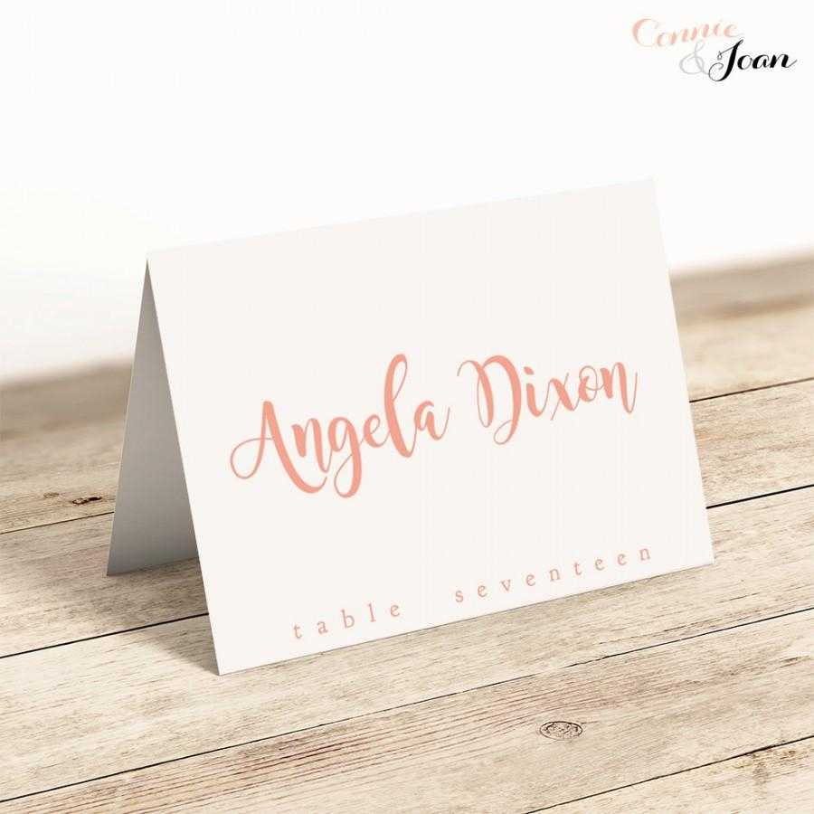 Table Place Card Template – Dalep.midnightpig.co In Fold Over Place Card Template