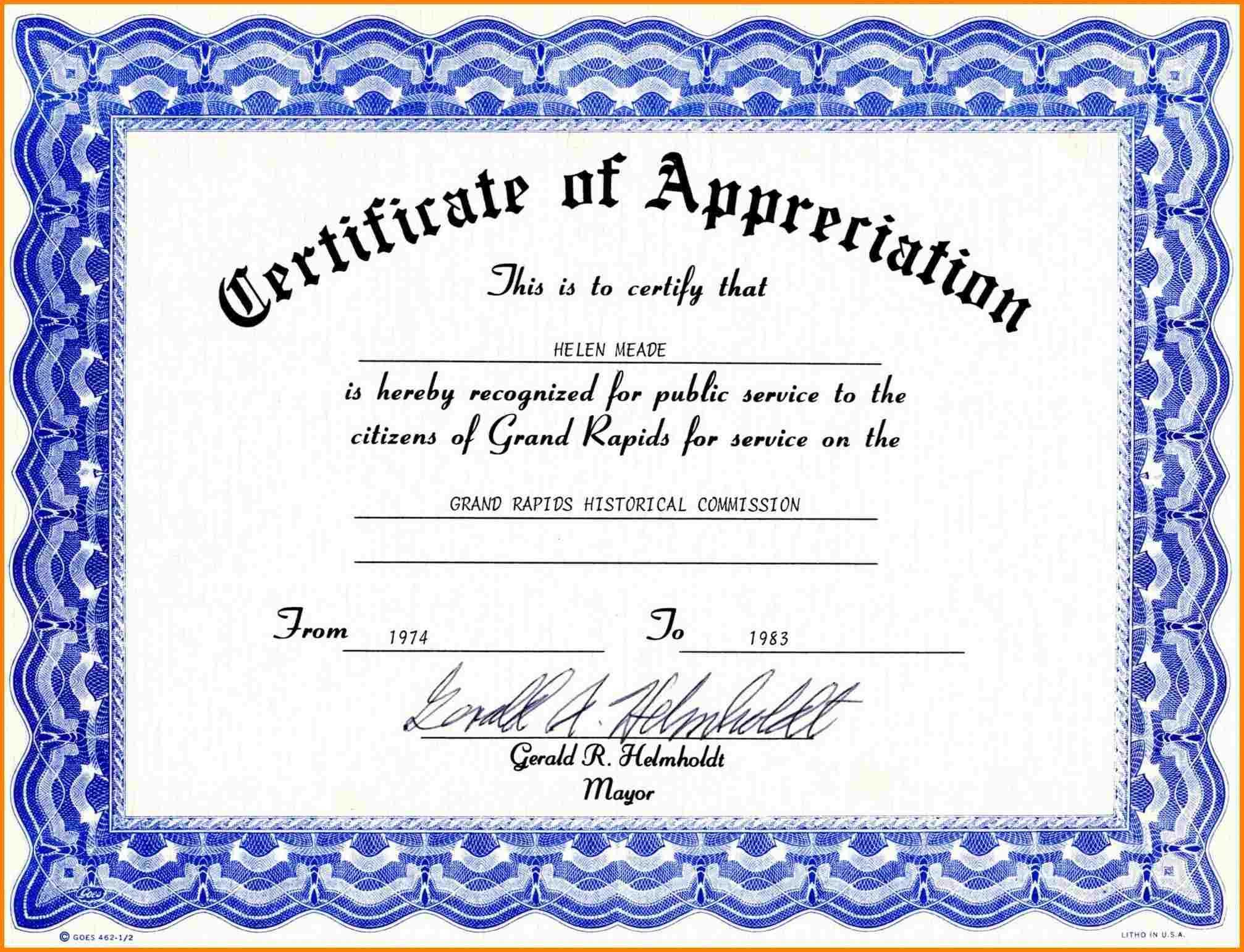 Teacher Appreciation Certificate Template - Dalep.midnightpig.co Pertaining To In Appreciation Certificate Templates