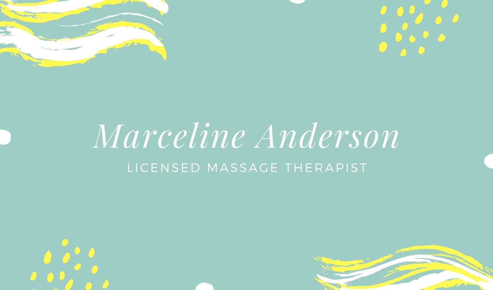Teal Abstract Massage Therapist Business Card – Templates Intended For Massage Therapy Business Card Templates