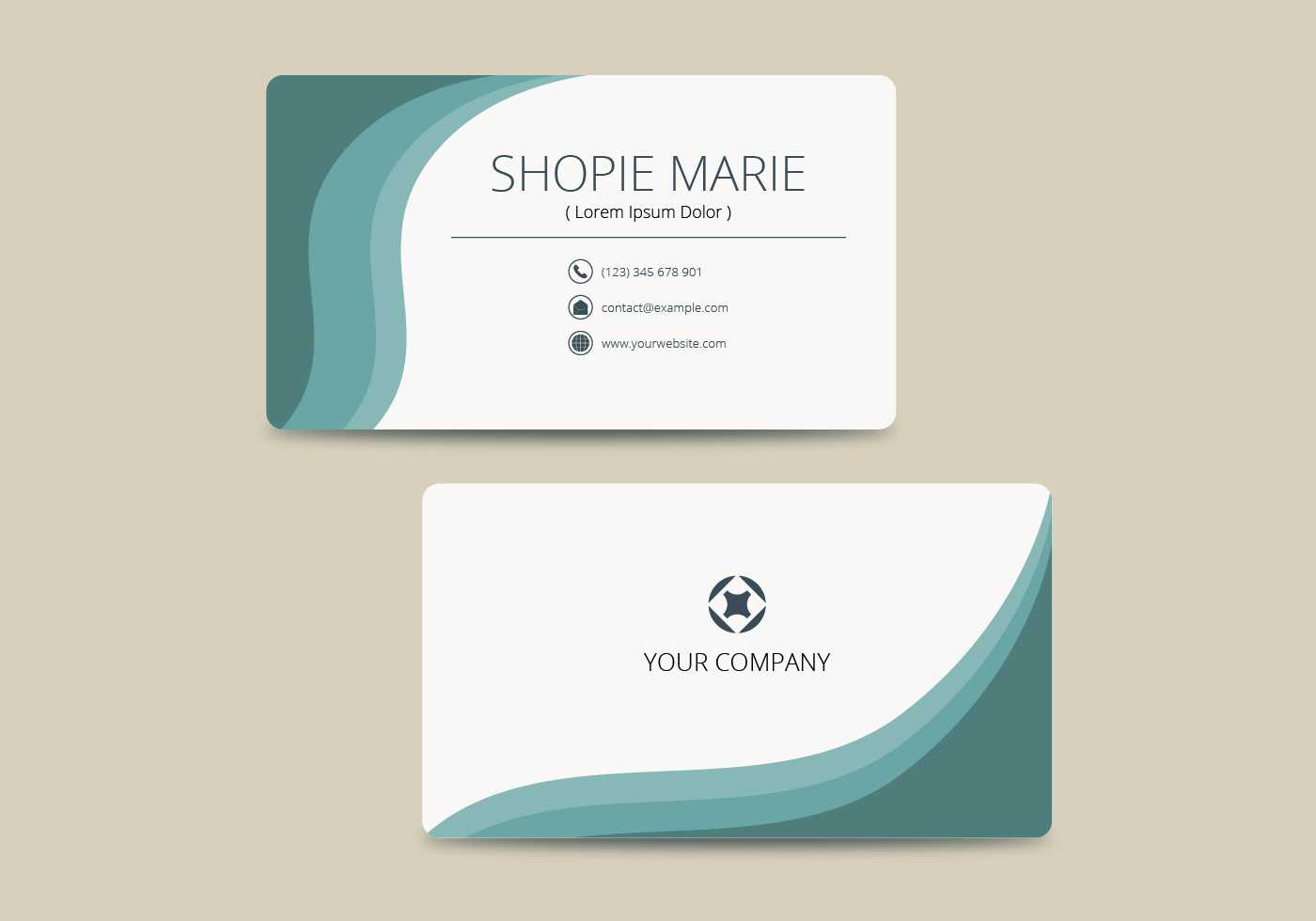 Teal Business Card Template Vector – Download Free Vectors Regarding Buisness Card Template