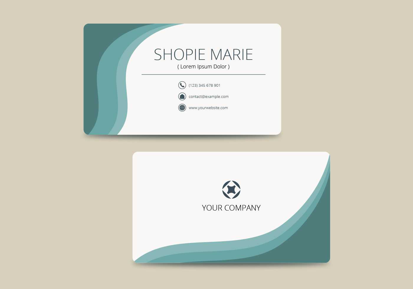 Teal Business Card Template Vector – Download Free Vectors With Regard To Buisness Card Templates