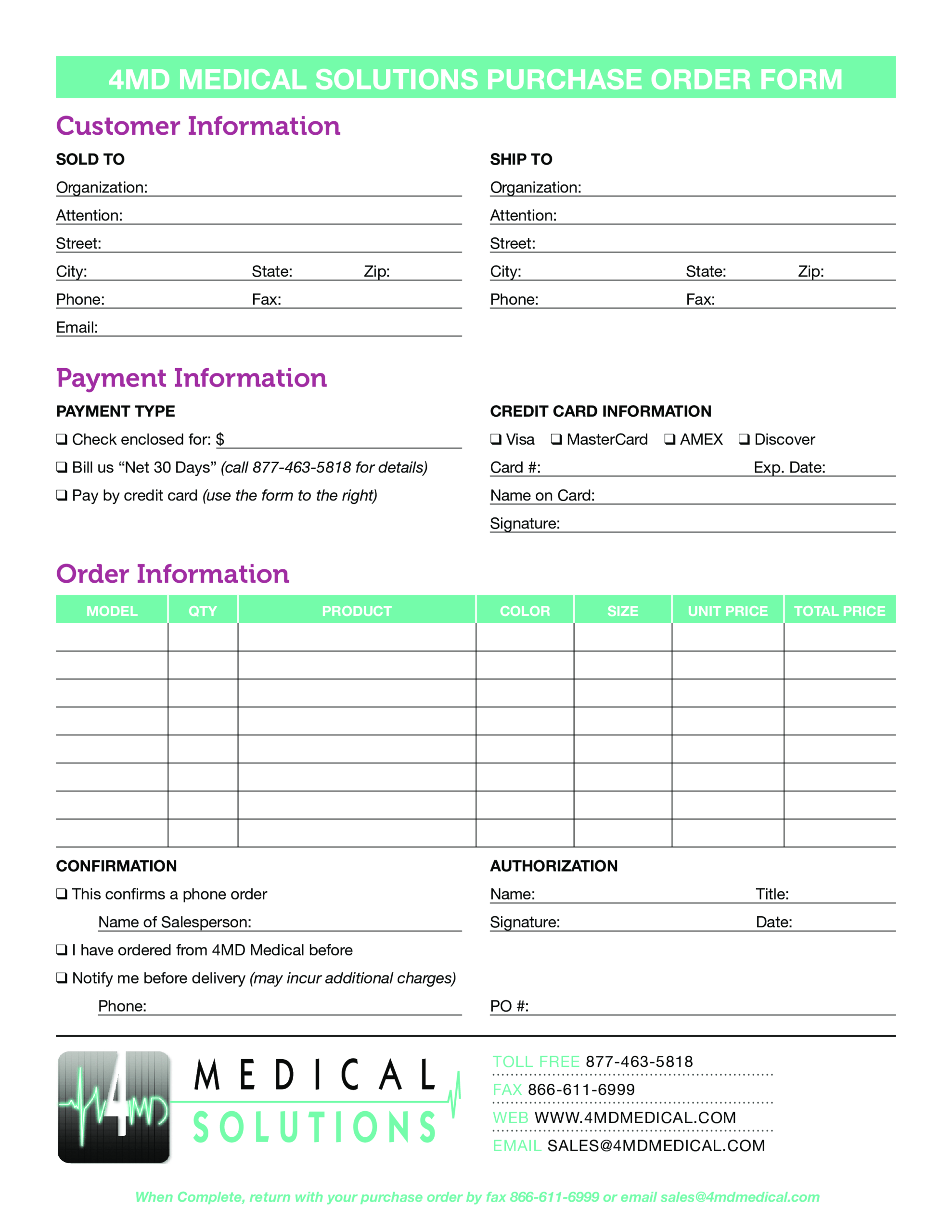 Télécharger Gratuit Medical Purchase Order Form Pertaining To Customer Information Card Template