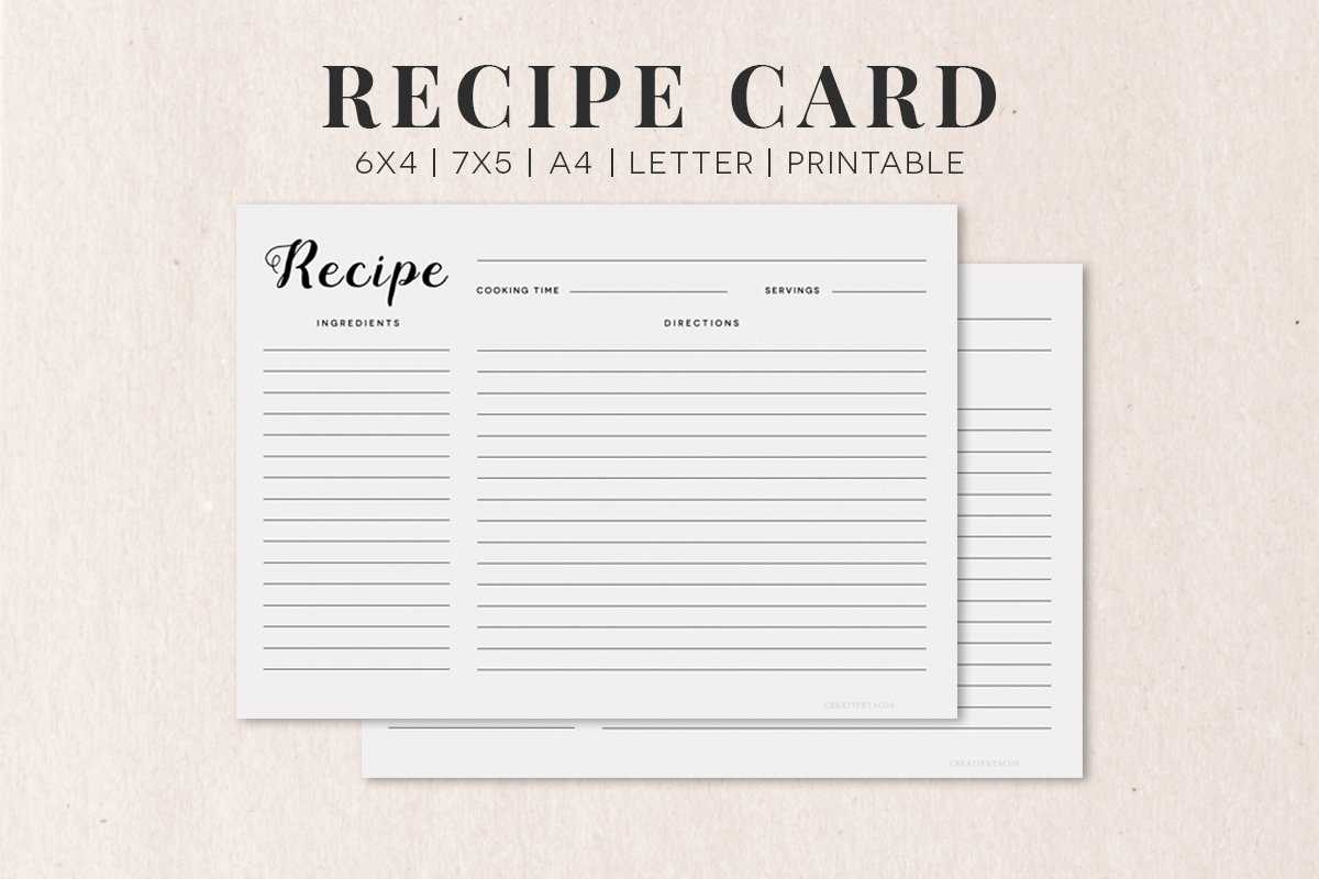 Template For Recipe Card – Calep.midnightpig.co For 4X6 Photo Card Template Free