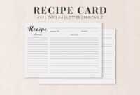 Template For Recipe Card - Calep.midnightpig.co throughout Fillable Recipe Card Template