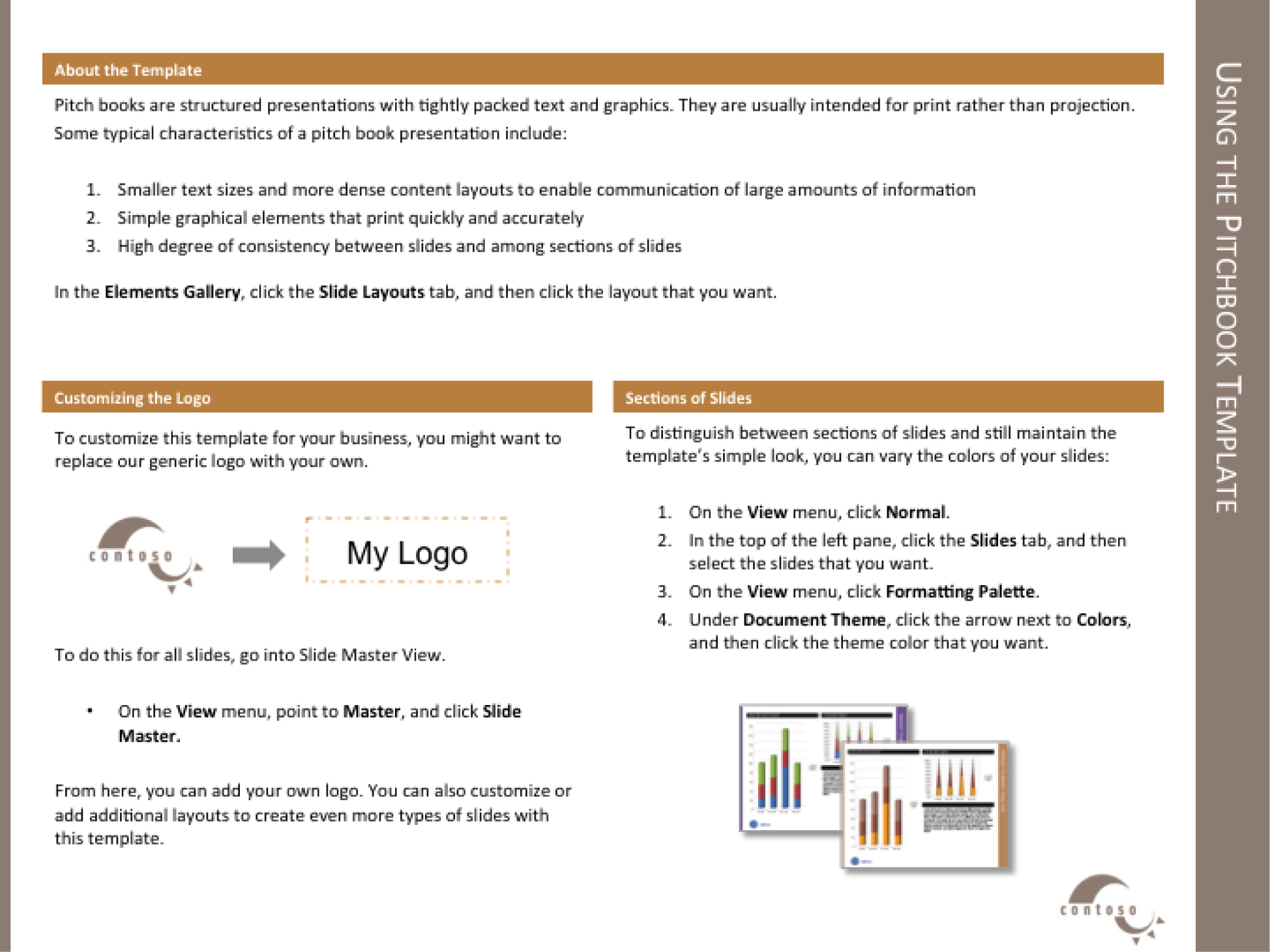 Template For The Report In Powerpoint Pitch Book Template