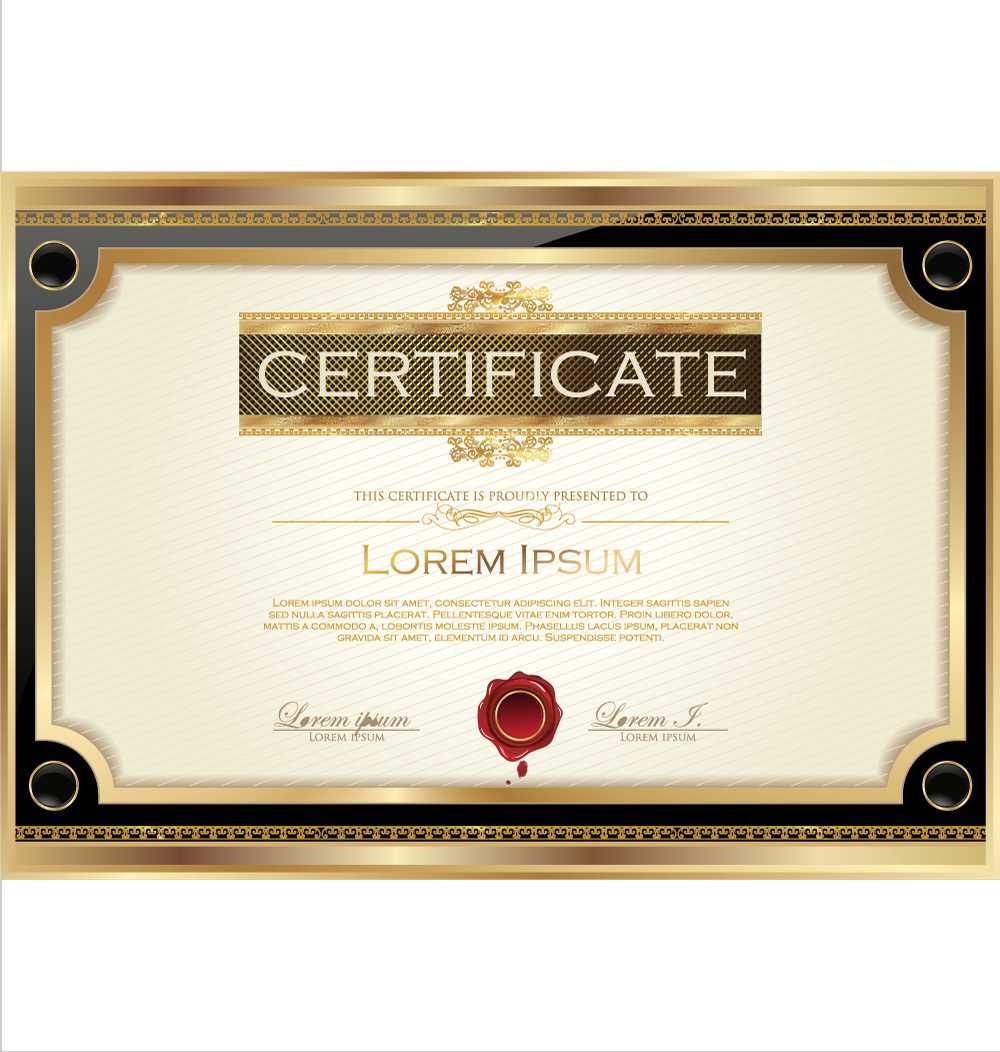 Template Of Certificate Or Diploma » Векторные Клипарты For Commemorative Certificate Template
