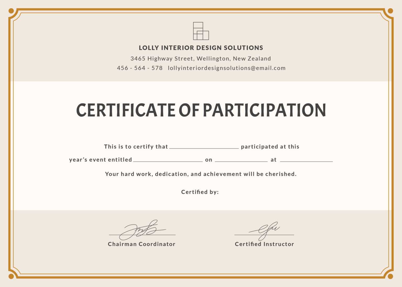Templates For Certificates Of Participation Calep In Certificate Of