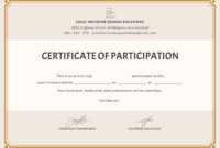Templates For Certificates Of Participation - Calep within Templates For Certificates Of Participation