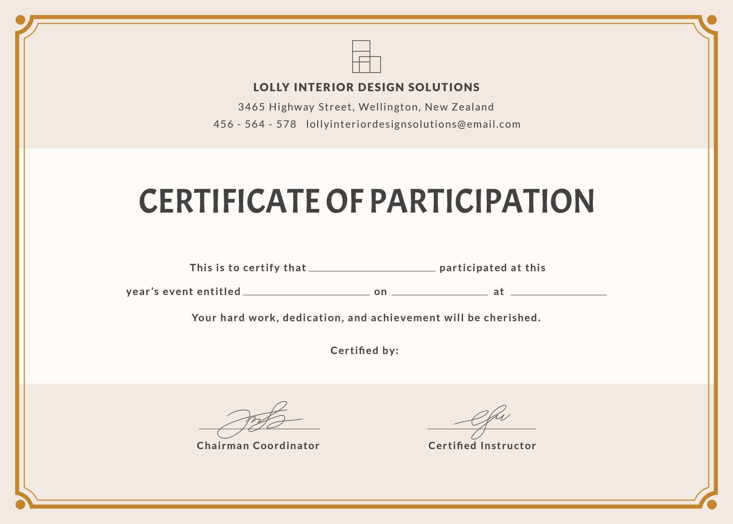 Templates For Certificates Of Participation - Calep Within Templates For Certificates Of Participation