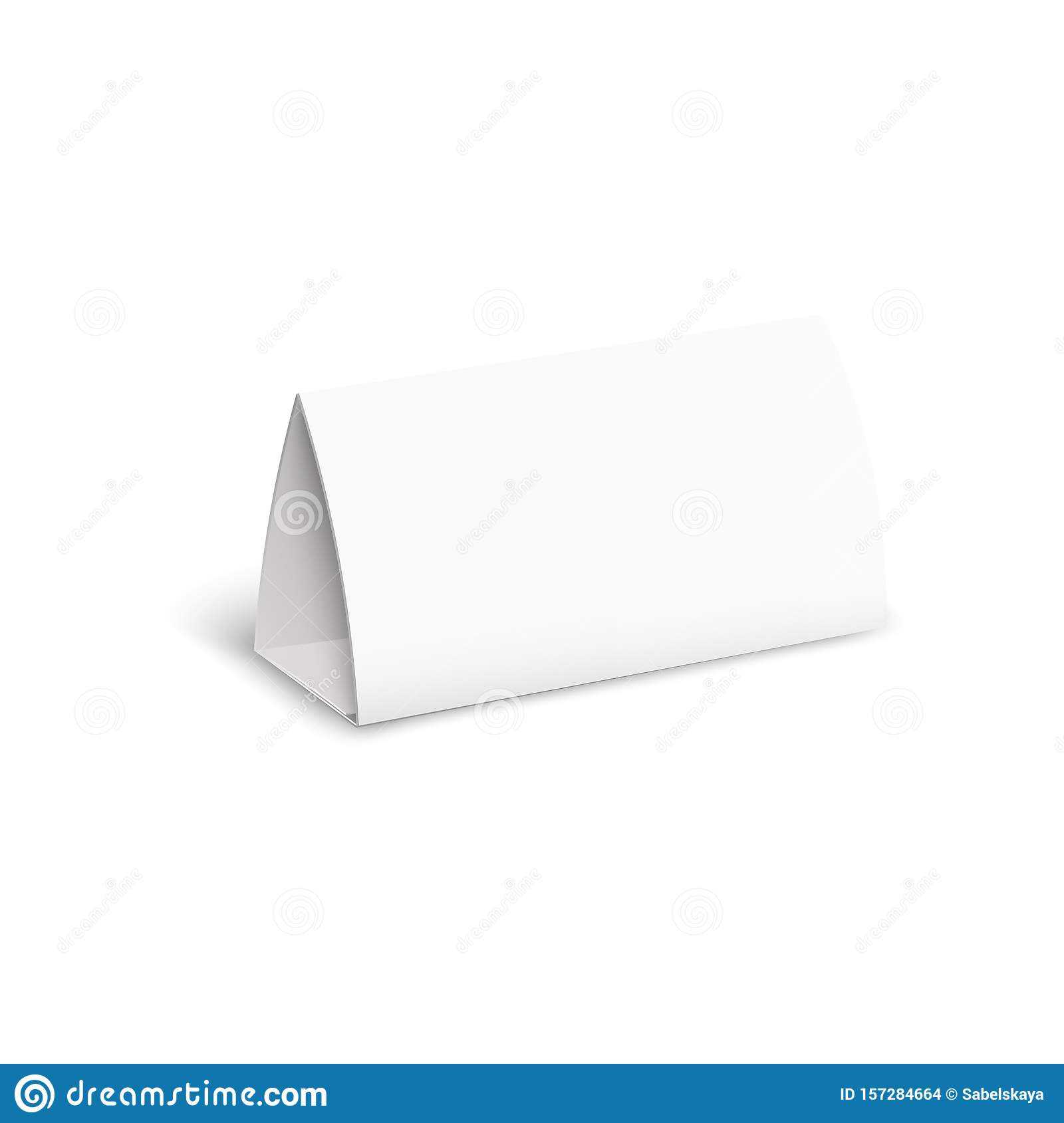 Tent Card Brochure Mockup – Blank Isolated Paper Stand With Throughout Card Stand Template