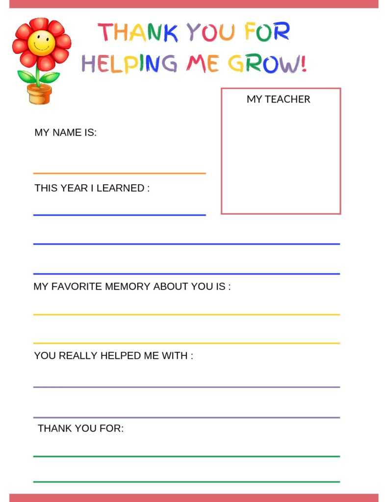 Thank You Letter To Teacher From Student – Free Printable Throughout Thank You Card For Teacher Template