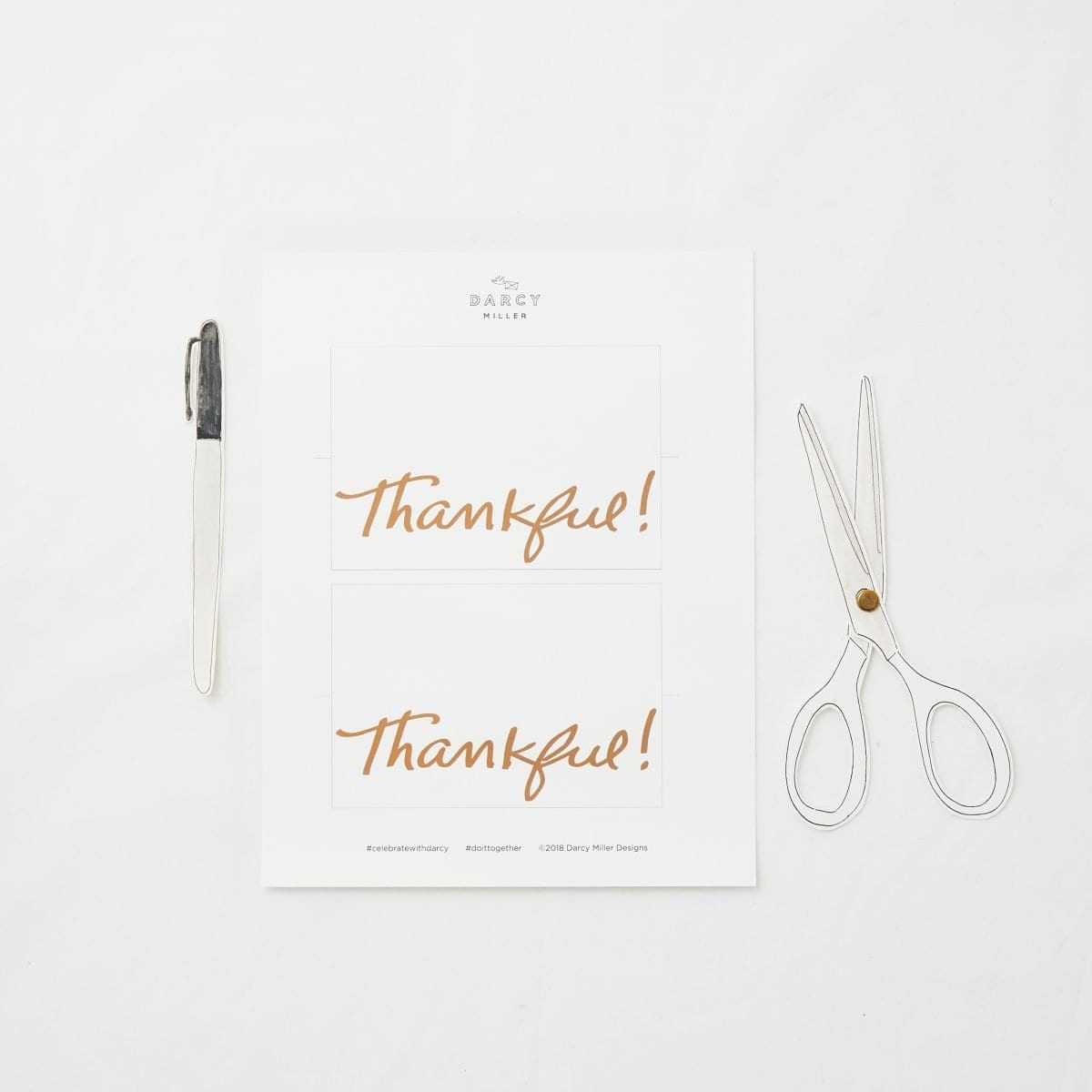 Thankful Table Card | Darcy Miller Designs Inside Place Card Setting Template