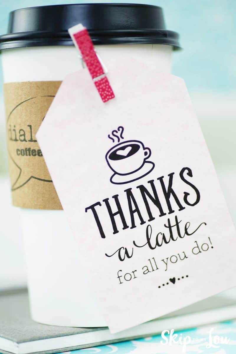 Thanks A Latte! Free Printable Gift Tags | Skip To My Lou With Regard To Thanks A Latte Card Template